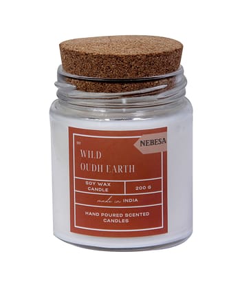 WILD OUDH EARTH SOY WAX CANDLE (Glass Jar)-200g