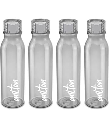 Milton Name Tag Pet Water Bottle, Set of 4, 1 Litre Each, Grey