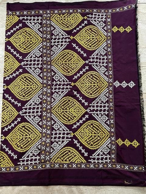 Blended Gujrati Silk Stitch Purple