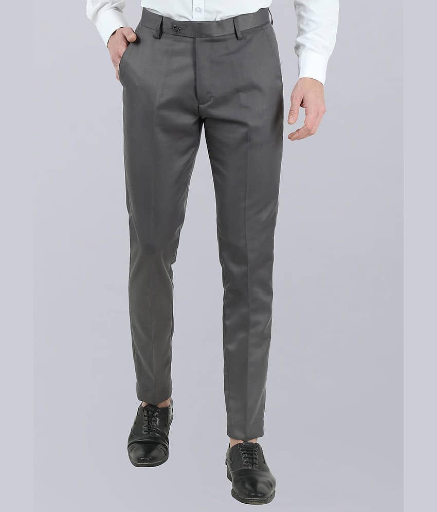 VEI SASTRE Slim Flat Men's Formal Trouser - Dark Grey ( Pack of 1 )