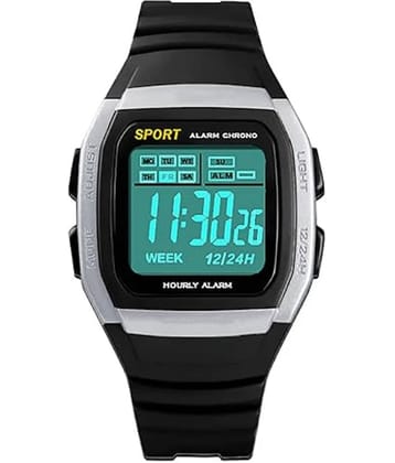 Svats Black Silicon Digital Men's Watch