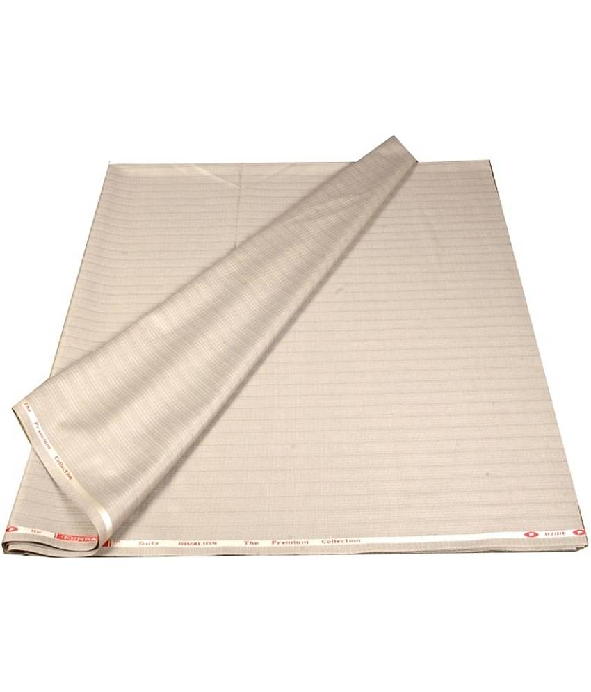 Kundan Beige Poly Viscose Unstitched Pant Piece