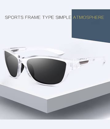PIRASO White Visor Sunglasses ( Pack of 1 )