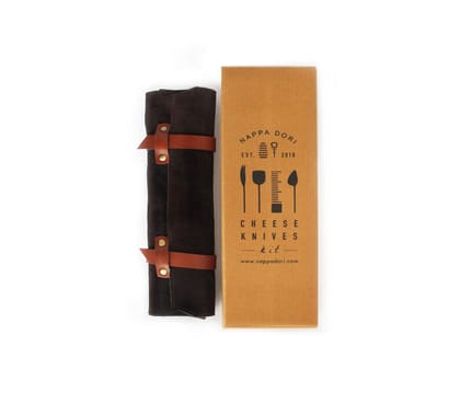 CHEESE KNIFE KIT-DARK BROWN