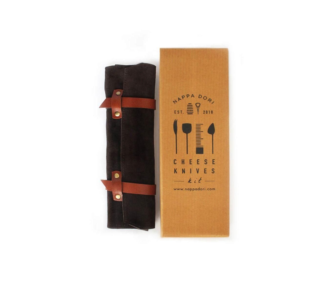 CHEESE KNIFE KIT-DARK BROWN