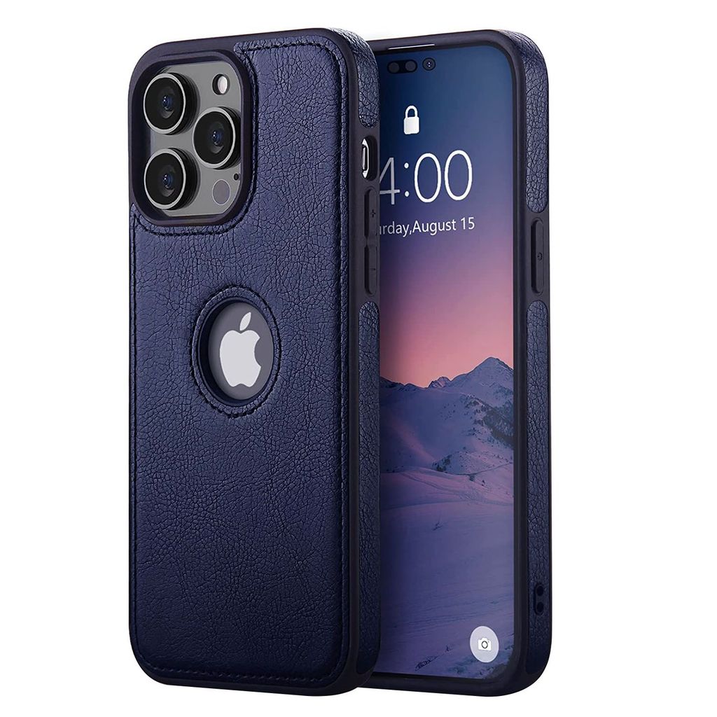 LIRAMARK PU Leather Flexible Back Cover Case Designed for iPhone 14 Pro (6.1 inch)