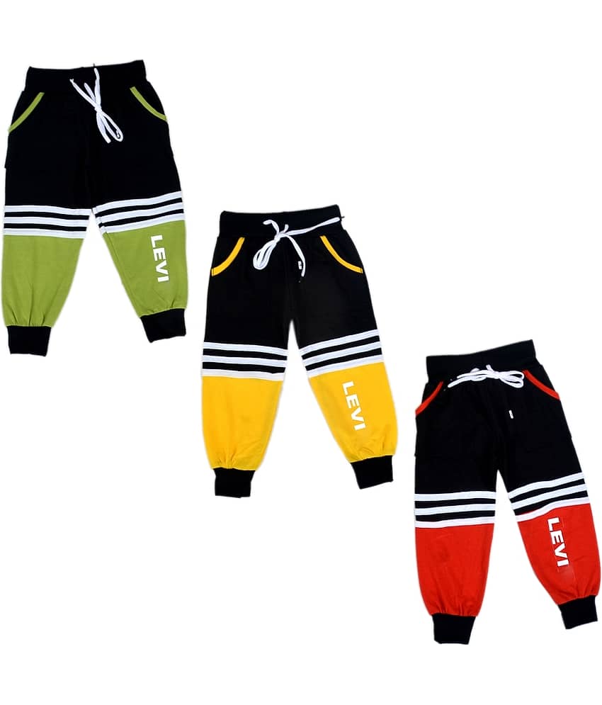 DIAMOND EXPORTER Pack of 3 Boys Cotton Blend Trackpant ( Multi Color )
