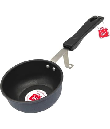 LAZYWINDOW LW0074 Non-Stick Hard Anodised Tadka Pan Sandwich Bottom without Lid mm Thickness 11 cm Diameter 0.5 Ltr