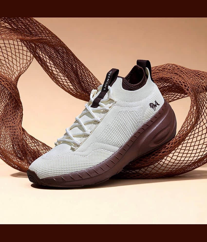 Neemans Off White Men's Sports Running Shoes