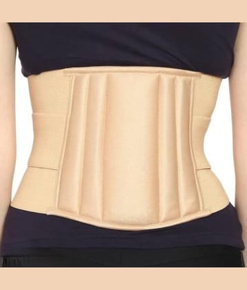 Jarvis Lumbar Sacral (LS) Waist Belt for Men & Women Back Pain Relief, Slip Disc Back / Lumbar Support  (Beige, X-Large)