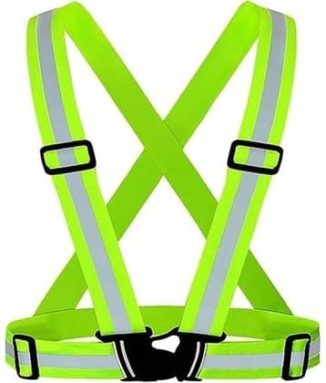 Gadget Deals High Visibility Protective - Night Cycling Reflector | cycle reflector belt | cycle reflectors for bicycle | night reflector jacket | cycle night jacket | Adjustable Vest Safety Jacket
