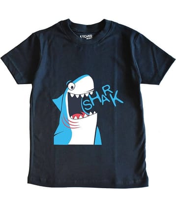 ETCHED DESIGN Pack of 3 Boys Cotton T-Shirt ( Navy Blue )