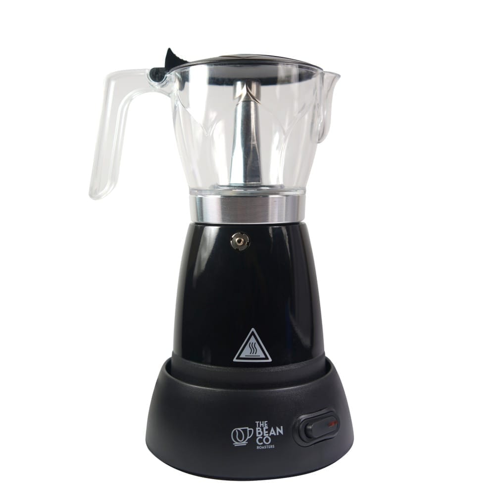 The Bean Co Roasters Electric Moka Pot | Moka Pot | 300 ML | Coffee Maker | 6 Cups Espresso Coffee Maker (Black)