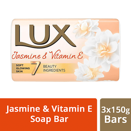 Lux Bathing Soap Bar - Jasmine & Vitamin E, 150 g (Pack of 3)