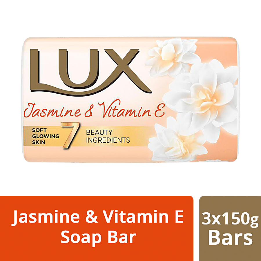 Lux Bathing Soap Bar - Jasmine & Vitamin E, 150 g (Pack of 3)