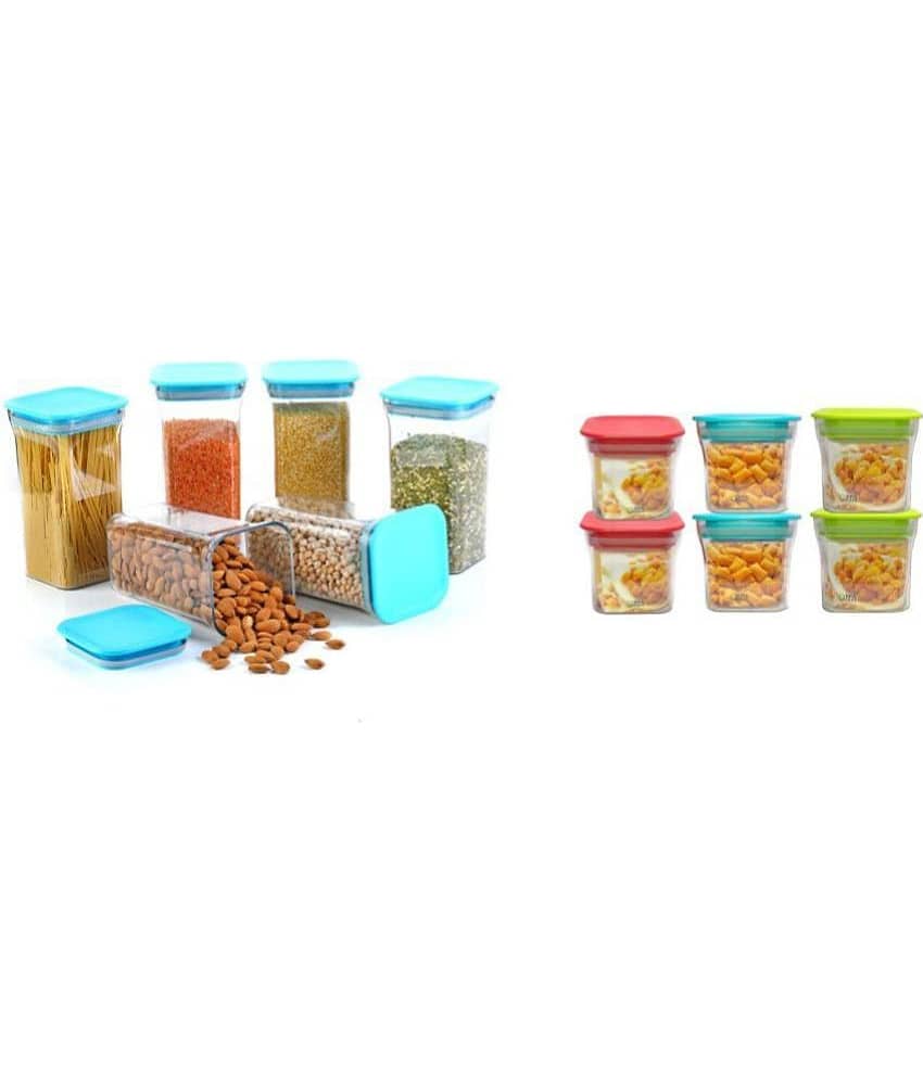 Analog kitchenware - Polyproplene Multicolor Food Container ( Set of 12 - 1100 )