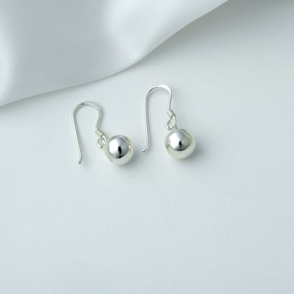 Silver Ball Earrings( 8mm )