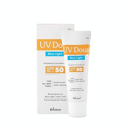 Brinton Sunscreen  SPF 50 PA+++ UV Doux Blue Light Sunscreen Protection Gel SPF 50 PA+++  50g x Pack of 4  (200 g)