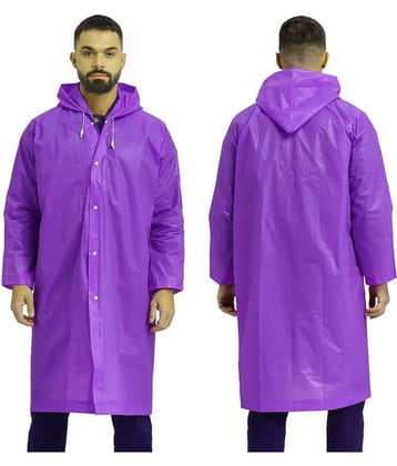 Infispace Purple PVC Men's Long Raincoat ( Pack of 1 )