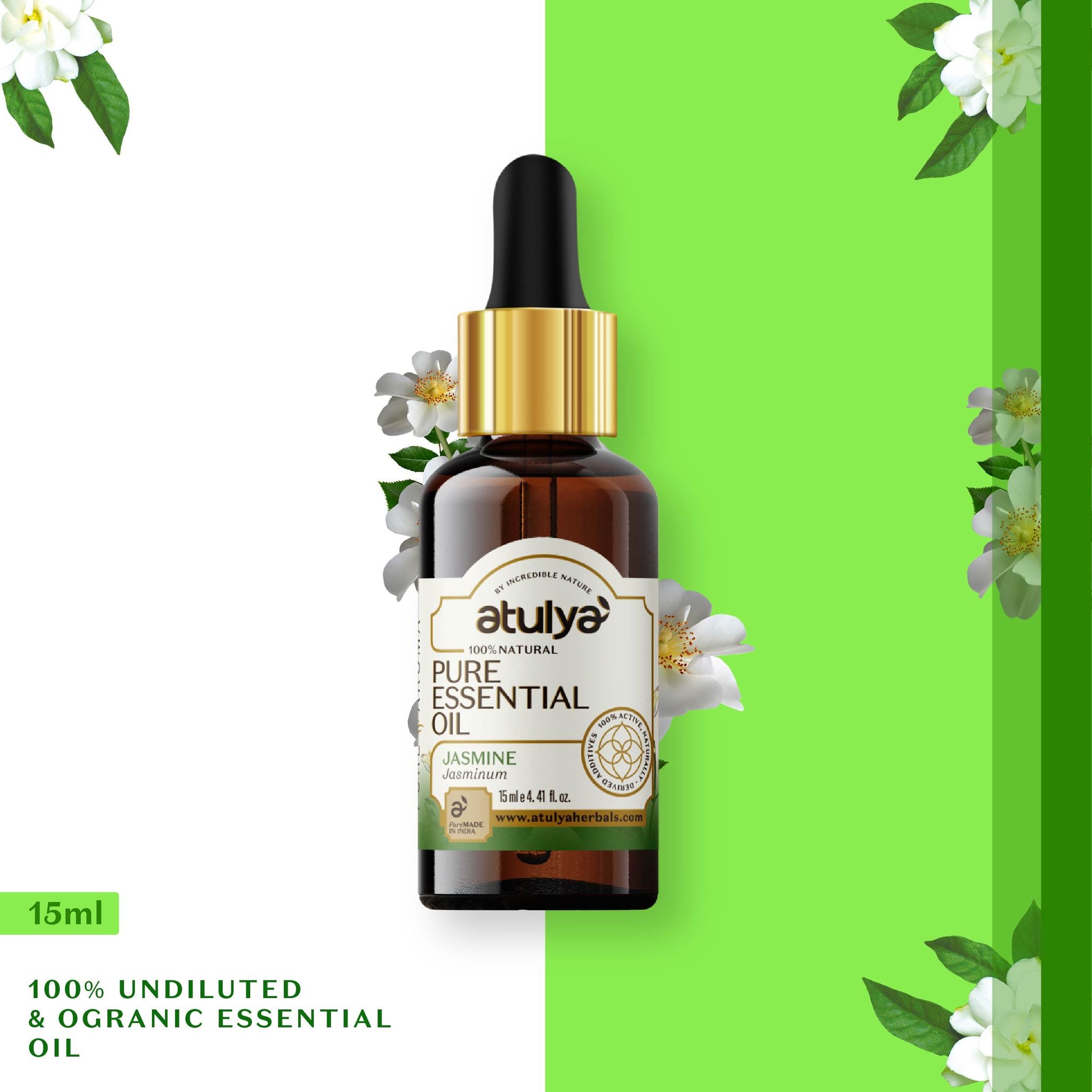 Atulya 100% Natural Jasmine Pure Essential Oil - 15ml