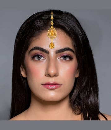 Stylish  Gold Plated Traditional Maang Tikka Jewellery For women Girl