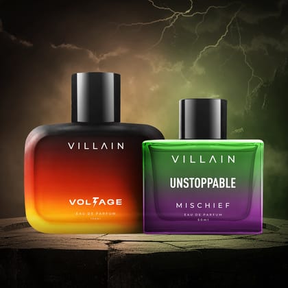 Villain Voltage & Unstoppable Mischief EDP Perfume Combo - 100+50 ml Villain Voltage & Unstoppable Mischief EDP Perfume Combo - 100+50 ml