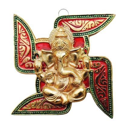Aluminium Wall Hanging Showpiece Satiya Ganesh (ASMAS072)