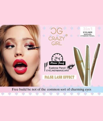 Lenon Beauty 3 in 1, Eyeliner, Eyebrow Pencil & Mascara Black