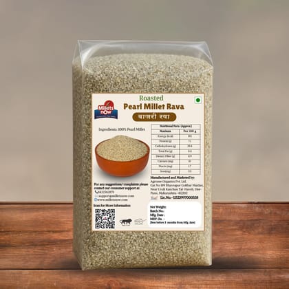 Roasted Peral Millet Rava l Bajra Rava l 500g