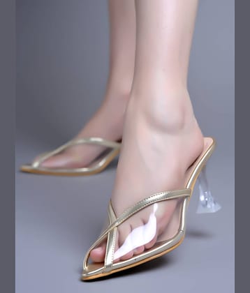 Shoetopia Gold Women's Pumps Heels