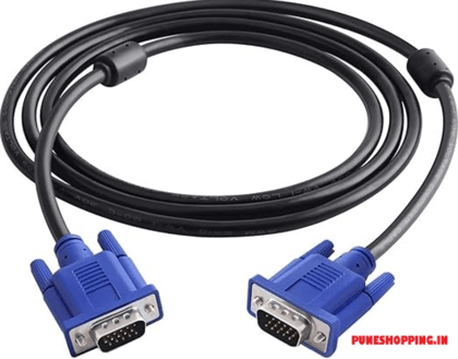 KAVTRON VGA Cable,Display Cable,Male to Male-15-pin D-sub Cable|Supports PC,SERVER,Monitor,Laptop,LCD,LED,Plasma,Projector,TFT-VGA to VGA Cable-1 M,Black