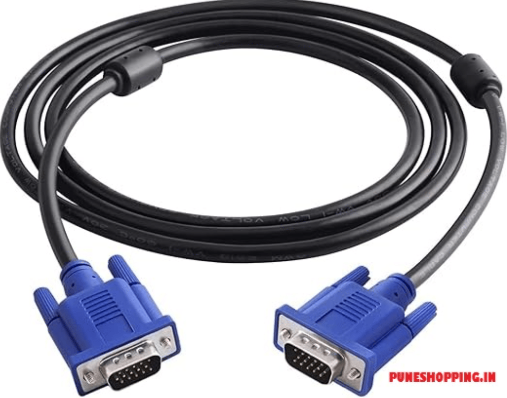 KAVTRON VGA Cable,Display Cable,Male to Male-15-pin D-sub Cable|Supports PC,SERVER,Monitor,Laptop,LCD,LED,Plasma,Projector,TFT-VGA to VGA Cable-1 M,Black