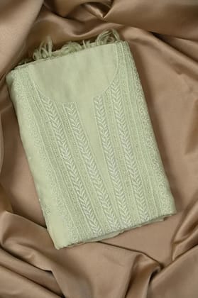 Mul Chanderi Length with Dupatta (with Pearl) - Lemon Yellow-Lemon Yellow 3 / Mul Chanderi / Pearl Work