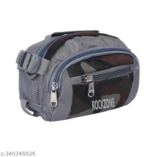 Rockzone polyester waist bag style travelpassport holder adjustable strapbumbag waist bag waist bag elegant style travel pouch passport holder military greengrey