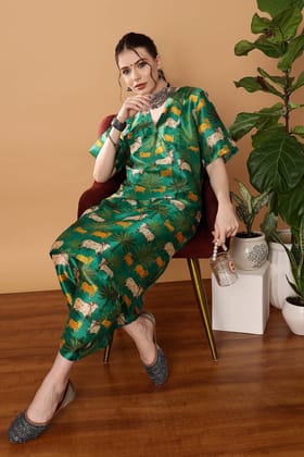 Pichwai Theme Printed Kurta Set-XS
