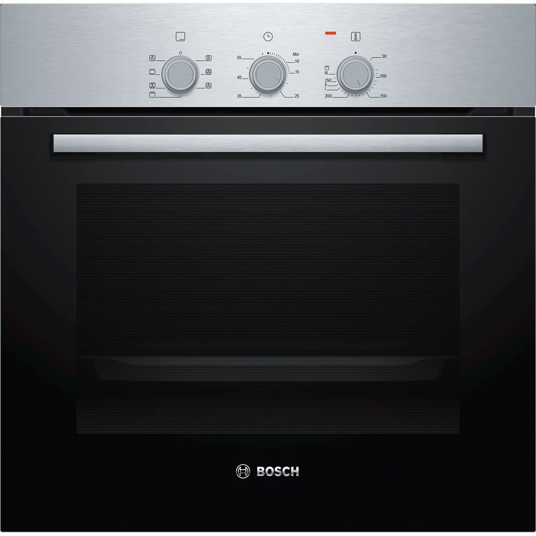 Bosch Serie | 2 60 Cm 66 L Built-In Oven With 3D Hotair: Achieve Perfect Baking And Roasting Results On Up To 3 Levels Simultaneously, Silver Bosch Serie | 2 60 Cm 66 L Built-In Oven With 3D Hotair: Achieve Perfect Baking And Roasting Results On Up To 3 