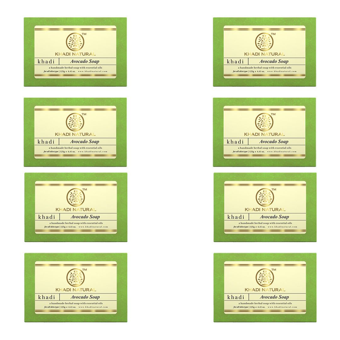 Khadi Natural Herbal Avocado Soap Combo Pack Of 8 – 125gm Each