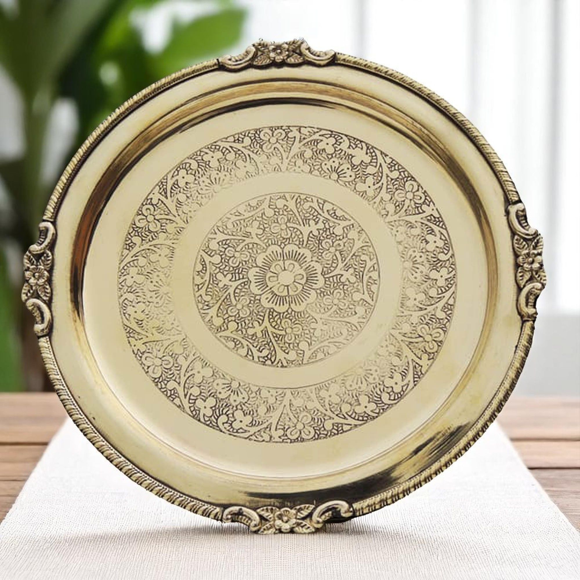 Brass Thali Embose (BCMAS166 A)