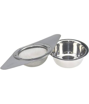 SNOWPEARL Silver Steel Strainer ( Pack of 1 )