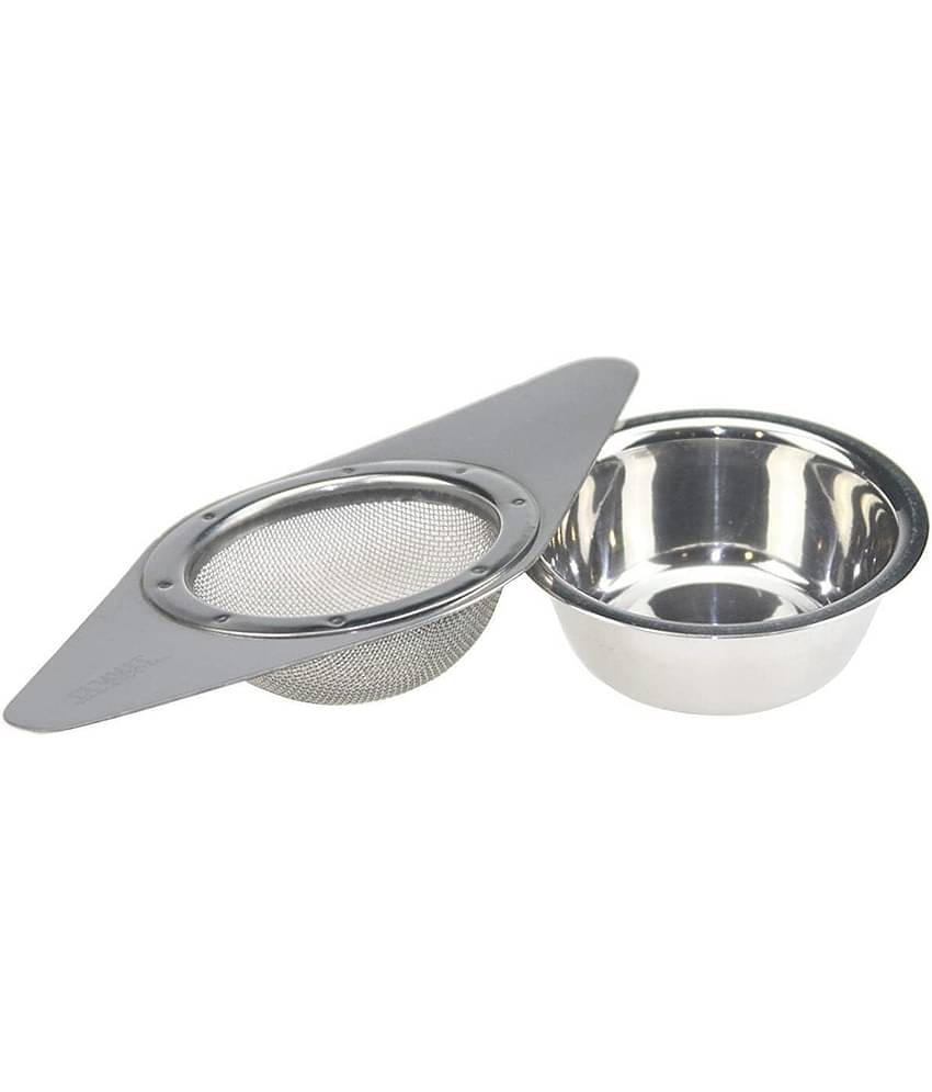SNOWPEARL Silver Steel Strainer ( Pack of 1 )