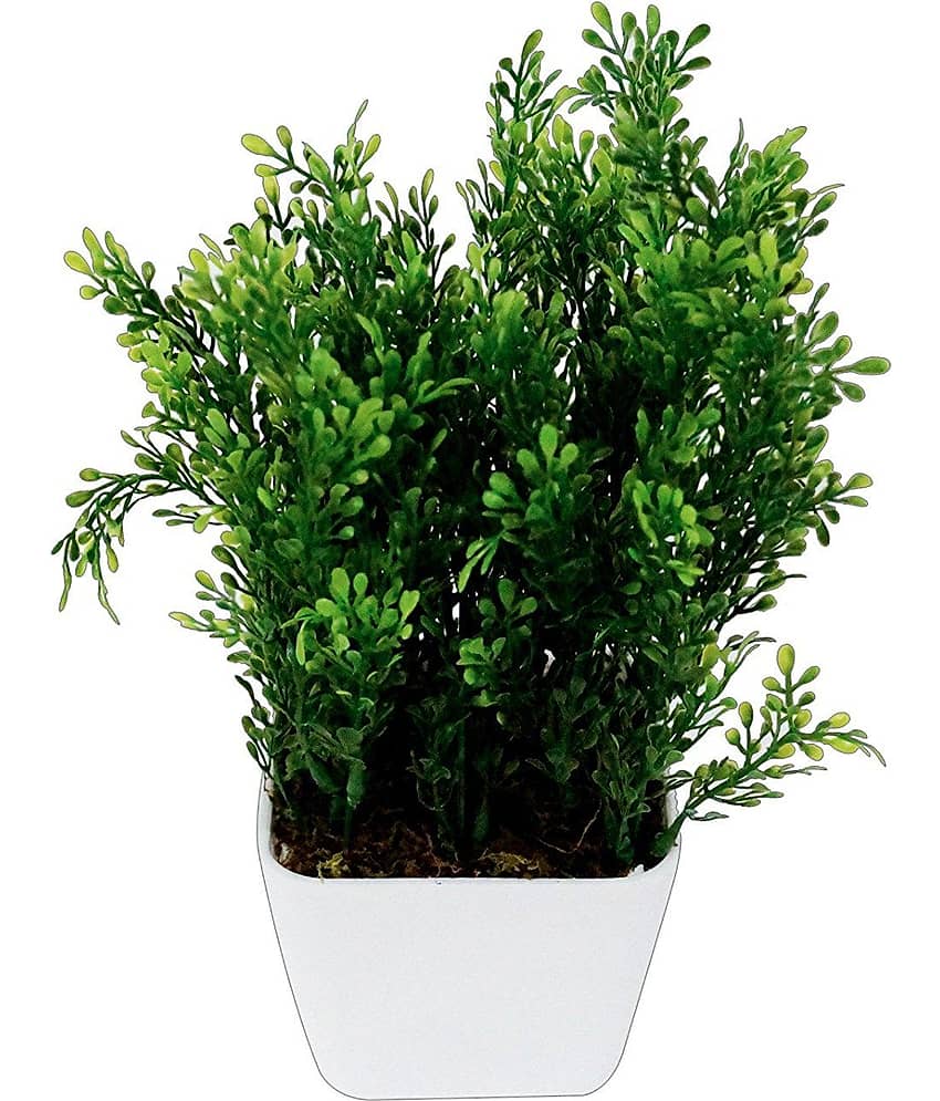 YUTIRITI Artificial Leaf Green Plant Green Artificial Plants Bunch Plastic - Pack of 1