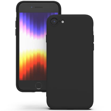 YATWIN Silicone Back Case for iPhone SE 2020/2022, iPhone 7/8, Soft-Touch Phone Back Cover for Apple iPhone SE 2nd 3rd Generation - Black YATWIN Silicone Back Case for iPhone SE 2020/2022, iPhone 7/8, Soft-Touch Phone Back Cover for Apple iPhone SE 2nd 3