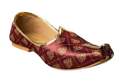 Titas Gents Maroon Wedding Juttis-Maroon / 6