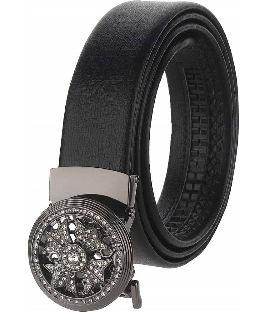 Zacharias Black Faux Leather Casual Belt