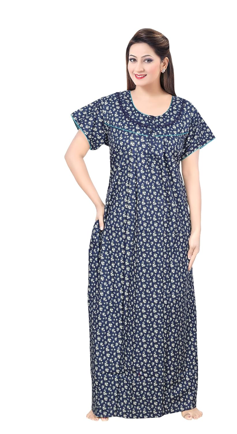 Satyam Nighties Women Premium Cotton Nighty With Pocket