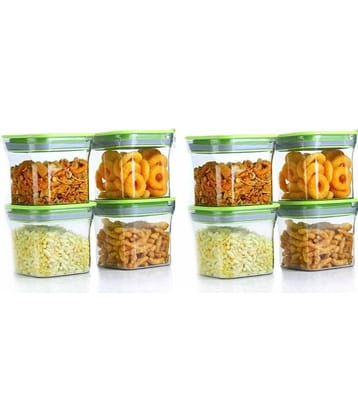 Analog Kitchenware - Polyproplene Green Food Container ( Set of 8 - 550 )