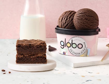 Chocolate Brownie + Chocolate Ice Cream