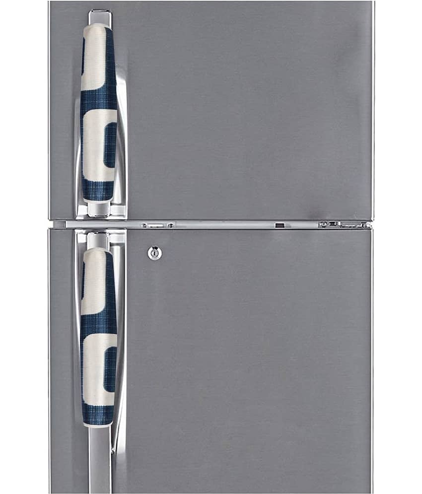 E-Retailer Set of 2 Polyester Blue Fridge Handle Cover