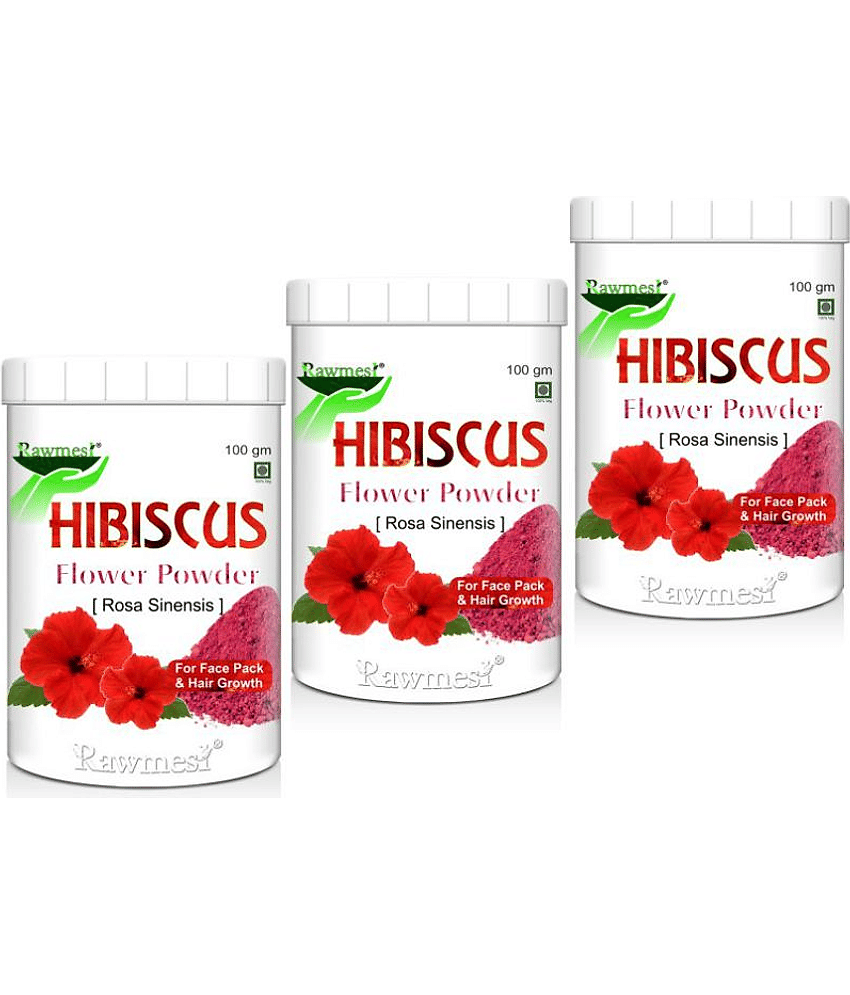 Rawmest Organic Hibiscus Powder 300 Gm Pack of 3