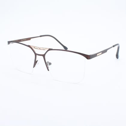 Lensoz Elite X Luxe Half Rim Rectangle Z - Medium - Copper Brown